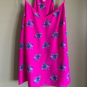 Lilly Pulitzer Hot Pink Elephant tank top